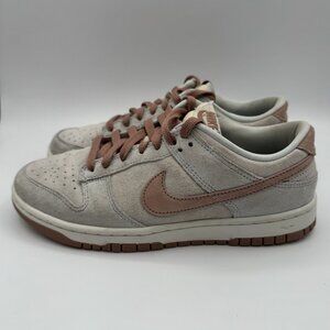 Nike Dunk Premium Low Fossil Rose Mens Size 8 DH7577-001 Retro Suede Pink White